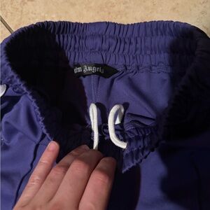 Palm Angels Violet Joggers with White Accents